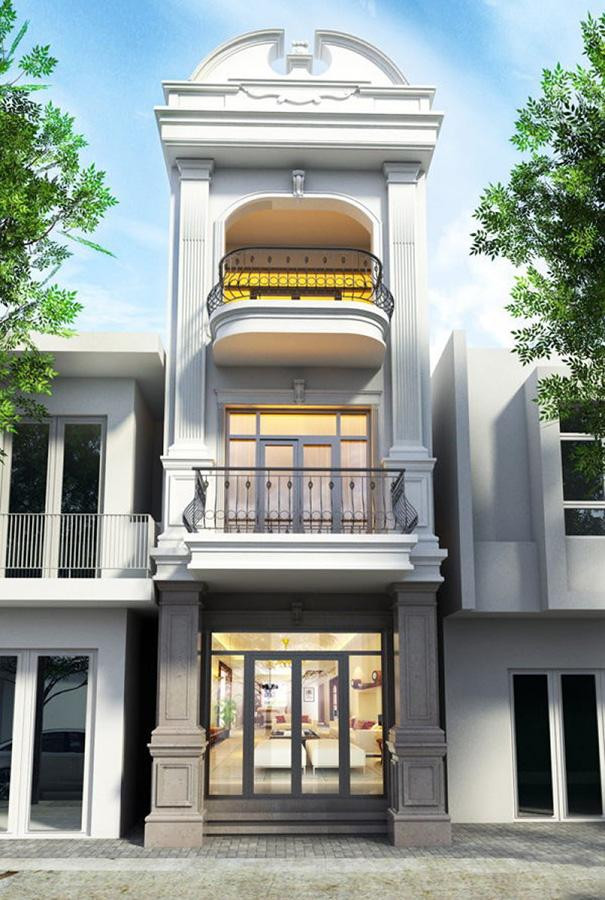5 mẫu nhà ống tân cổ điển 3 tầng đẹp, hiện đại nhất - Hình 3 5 mau nha ong tan co dien 3 tang dep, hien dai nhat-Hinh-3