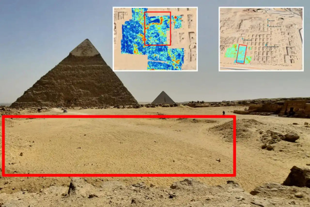 Cấu trúc hình chữ L bí ẩn gần kim tự tháp Giza ở Ai Cập Cau truc hinh chu L bi an gan kim tu thap Giza o Ai Cap