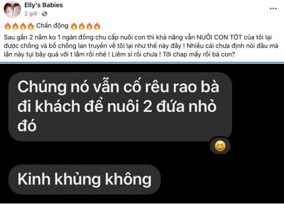 Elly Trần bức xúc vì bị tung tin đồn đi khách để nuôi con Elly Tran buc xuc vi bi tung tin don di khach de nuoi con
