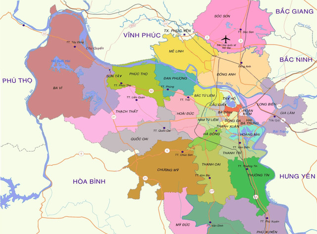 Hà Nội sẽ có thêm 8 quận Ha Noi se co them 8 quan