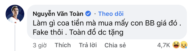 Văn Toàn nói gì khi bị bóc giá bộ đồ chơi nhà giàu? - Hình 3 Van Toan noi gi khi bi boc gia bo do choi nha giau?-Hinh-3