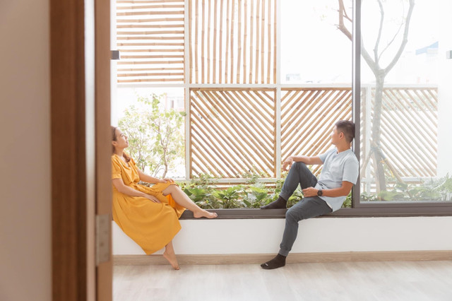 Căn nhà dùng tre trang trí mặt tiền, cây xanh trải khắp không gian - Hình 7 Can nha dung tre trang tri mat tien, cay xanh trai khap khong gian-Hinh-7