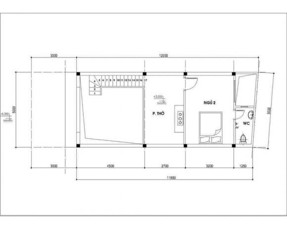 Thiết kế nhà cấp bốn gác lửng hai phòng ngủ đẹp ngất ngây - Hình 8 Thiet ke nha cap bon gac lung hai phong ngu dep ngat ngay-Hinh-8