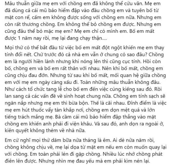 Mẹ vợ mâu thuẫn, đánh và từ mặt con rể Me vo mau thuan, danh va tu mat con re