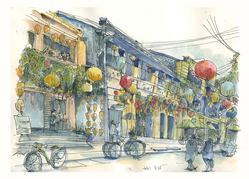 Ký họa tuyệt vời về Việt Nam của nữ họa sĩ Mỹ (2)