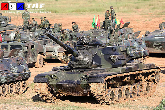 Xe tăng chiến đấu chủ lực M60 của Lục quân Thái Lan.