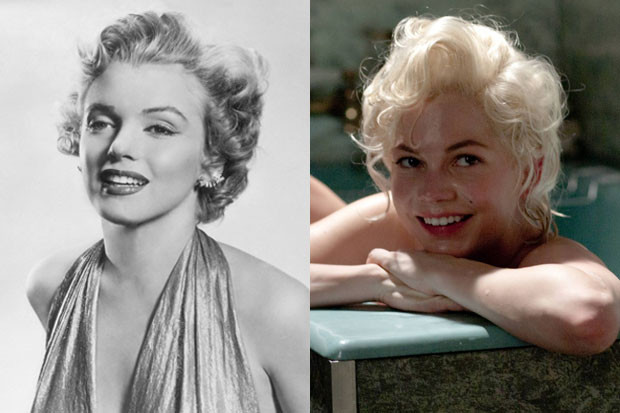 Nữ diễn viên 31 tuổi, Michelle Williams là bản sao nữ minh tinh màn bạc Marilyn Monroe trong bộ phim "My week with Marilyn".