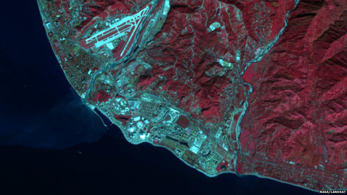 Ảnh chụp Sochi thời kỳ xây dựng cơ sở hạ tầng chuẩn bị cho Thế vận hội.