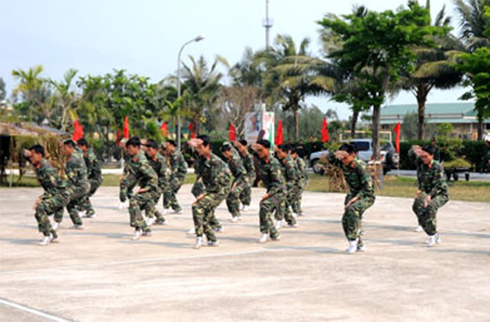 Trong những năm qua, Lữ đoàn 74 đã vượt qua nhiều khó khăn, thử thách, hoàn thành xuất sắc nhiệm vụ, trở thành một trong những đơn vị tiêu biểu của Tổng cục II. Thành tích nổi bật nhất của lữ đoàn là huấn luyện tinh thông, giỏi nghiệp vụ, khả năng sẵn sàng cơ động chiến đấu cao. Trong ảnh, các chiến sĩ Lữ đoàn 74 luyện tập võ thuật tay không.