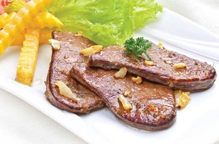 Gan rán cháy cạnh.