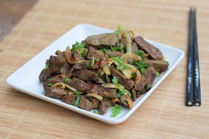 Gan xào ngũ vị.