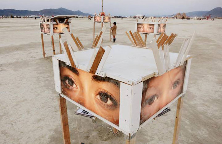 Một tác phẩm nghệ thuật độc đáo được trưng bày ở lễ hội Burning Man ngày 29/8.