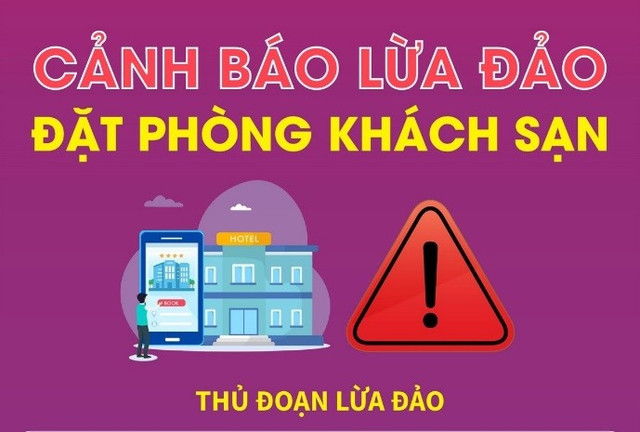 Cảnh báo lừa đảo khi đặt phòng khách sạn. Ảnh: Tài liệu cảnh báo của công an ammmmmmma-91112.jpg