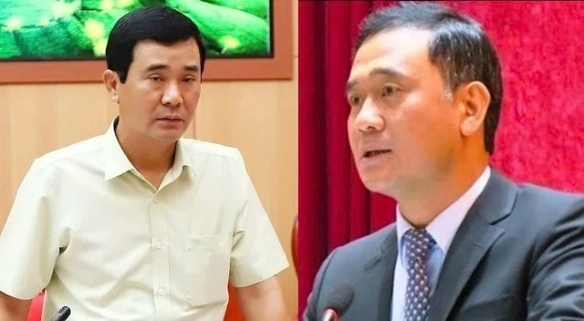 Ông Hồ Đại Dũng (trái) và ông Ngô Ngọc Đức. anh-bai.png