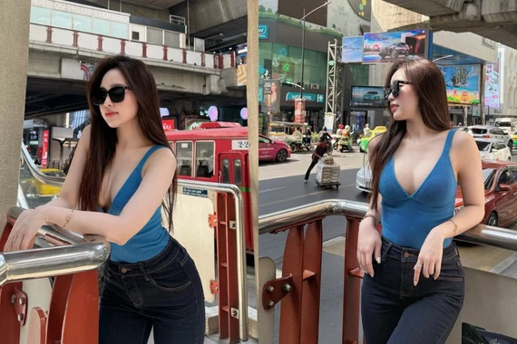 Hot girl Hà thành Lê Phương Anh khoe dáng 'cực cháy'