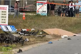 Xe tải tông loạt xe trước cổng trường ở Huế, hai người tử vong tại chỗ