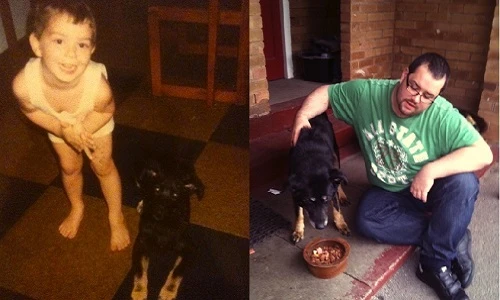 Ảnh gây choáng lớn lên bên nhau giữa người và chó cưng