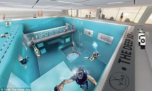Choáng ngợp hồ bơi sâu nhất thế giới, đậm chất công nghệ
