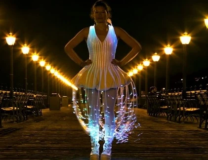 Ấn tượng váy sợi quang phong cách... sứa