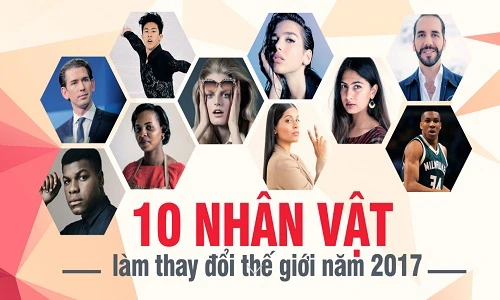 10 nhân vật mới làm thay đổi thế giới năm 2017