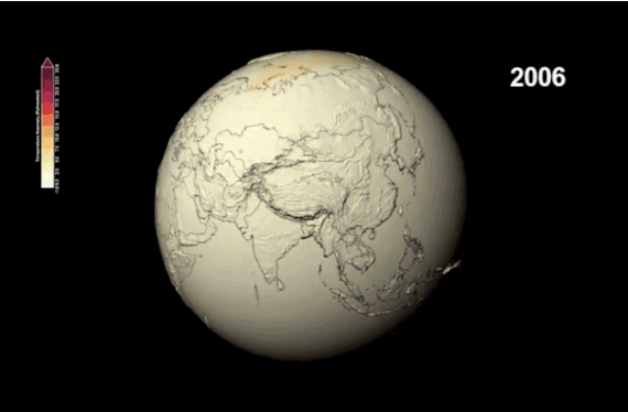 Ảnh động gây kinh hoàng về biến đổi khí hậu