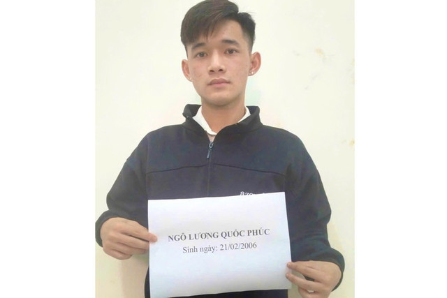 Đối tượng Ngô Lương Quốc Phúc. Ảnh V. Tuấn doi-tuong.jpg