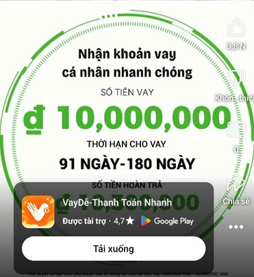 Các app vay tiền đăng quảng cáo rầm rộ trên mạng xã hội vay-2.png