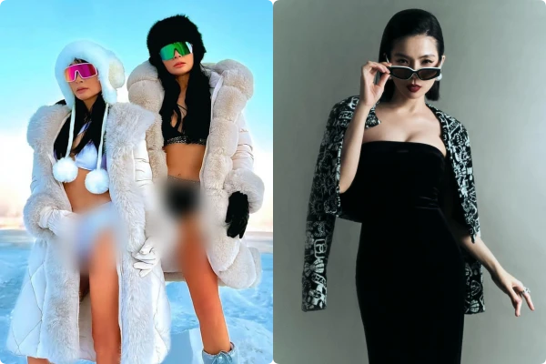 Thuý Hằng - Thuý Hạnh diện bikini giữa tuyết, Lệ Quyên đẹp sang chảnh