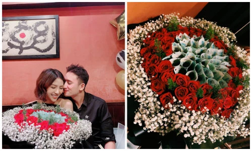 Cận cảnh bó hoa toàn tờ 500 nghìn Phan Mạnh Quỳnh tặng bạn gái 