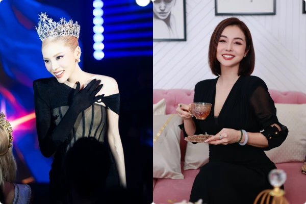 Hot face sao Việt: Kỳ Duyên nhuộm tóc hồng sáng và đội vương miện