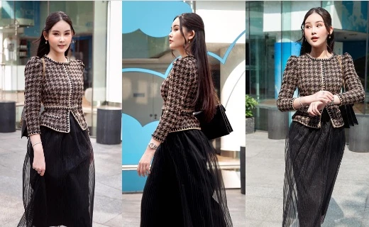 Hoa hậu Lê Âu Ngân Anh "lột xác" xinh đẹp khi làm giảng viên