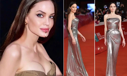Angelina Jolie tự tin khoe ngực nở, eo thon ở tuổi 46