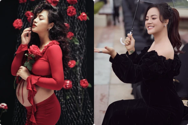 “My Sói” Thu Quỳnh chăm khoe dáng với bụng bầu vượt mặt