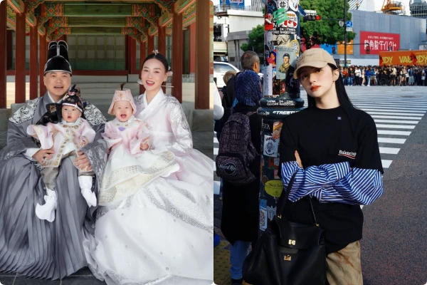 Hot face sao Việt: Gia đình Phương Oanh chụp ảnh cổ trang Hàn Quốc