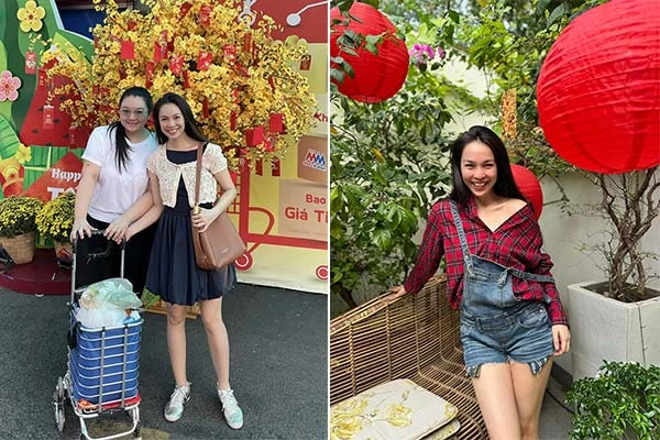 Hiền Thục chung khung hình với con gái, ngỡ hai chị em