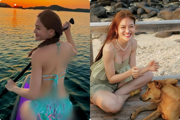 Diễn viên Thuỳ Anh diện bikini khoe dáng nóng bỏng trên biển Phú Quốc