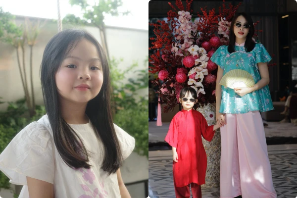 Con gái Đàm Thu Trang hoá “mỹ nhân nhí” với tóc mái thưa