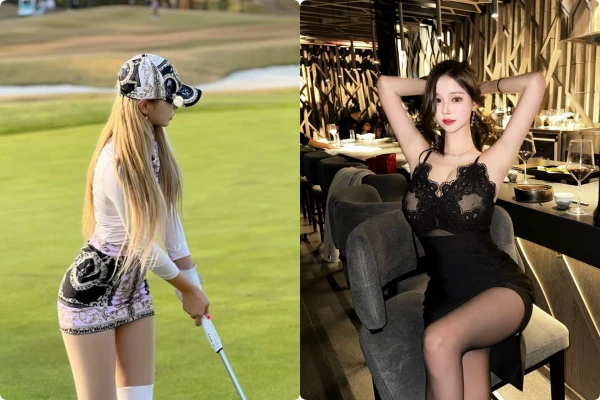Người đẹp Hàn Quốc “đốt cháy” sân golf với váy siêu ngắn