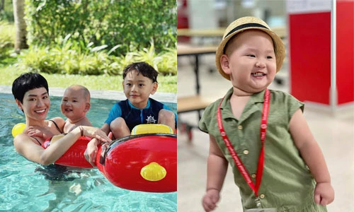 Vẻ đáng yêu gây nghiện của con trai Trà My Idol
