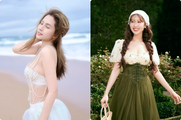 Hot face sao Việt: Thiên An thả dáng gợi cảm trước biển