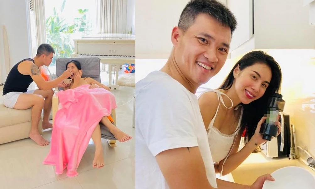 Công Vinh “đội vợ lên đầu”, chiều Thủy Tiên hết mức