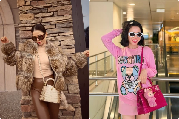 “Nữ hoàng phòng trà” Lệ Quyên và túi hàng hiệu xa xỉ xuống phố