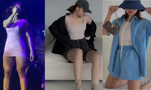 Miu Lê khoe vòng eo phẳng lì, đôi chân “lực sĩ” nay còn đâu!