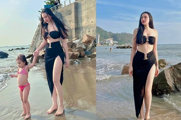 U40, mẹ 2 con Thu Thủy khoe body gợi cảm “hết nước chấm“