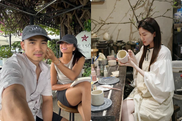 Hot face sao Việt: Vợ chồng H'Hen Niê tình tứ uống cà phê