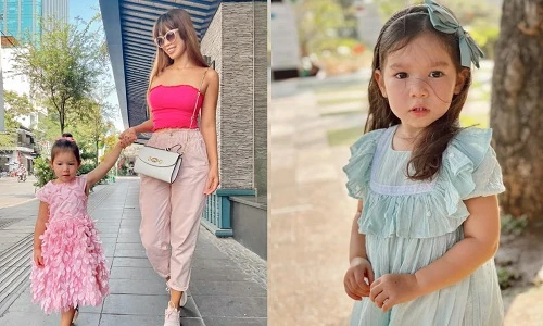 Con gái lai Tây của Hà Anh gần 3 tuổi đã cao vống