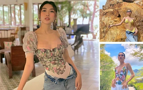 Tường Linh “buông lơi” khóa quần, khoe eo 53cm táo bạo