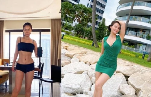 Xuýt xoa vòng 2 săn chắc, nổi cơ của Thu Minh