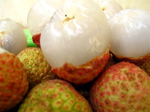 Ăn lớp màng trắng. Khi ăn nhiều người có thói quen bỏ lớp màng trắng bọc bên ngoài cơm vải đi. Tuy vậy, ăn cả lớp màng trắng sẽ không bị sinh hỏa. Dù có vị chát nhưng khi ăn đến cơm vải ta sẽ cảm thấy cơm vải càng ngọt hơn. Ảnh: bacsytructuyen