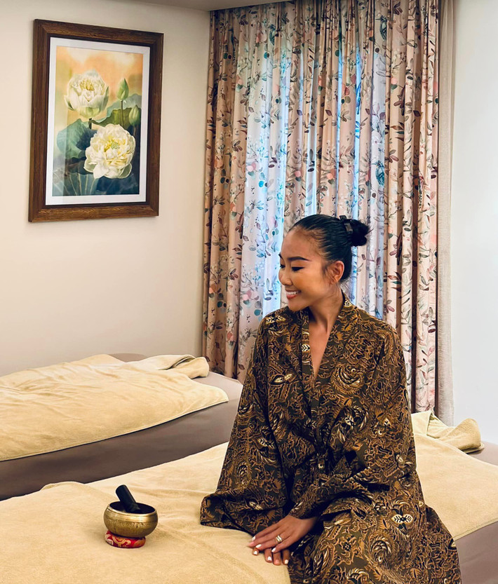 Đoan Trang đón kỳ nghỉ hè thư giãn bên gia đình. Ảnh: FB Doan Trang